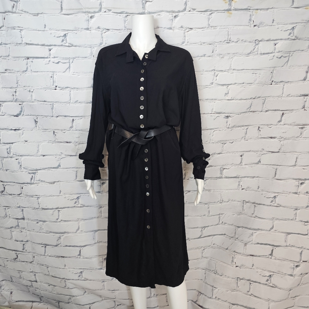 Ann Demeulemeester Black Shirt Dress